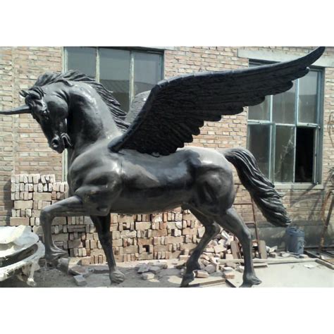 metal winged horse standing sculpture | Animal Sculpture