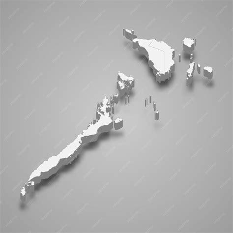 Premium Vector | 3d isometric map of Mimaropa is a region of Philippines