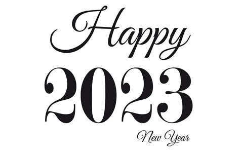 Premium Vector | Black and white happy new year 2023 greeting