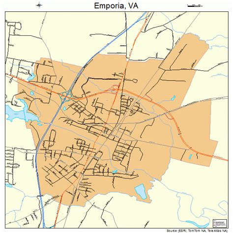 Emporia Virginia Street Map 5125808