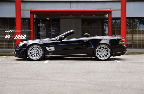 Luxury Doesn't Get Better: Black Convertible Mercedes SL Class with Custom Parts — CARiD.com Gallery