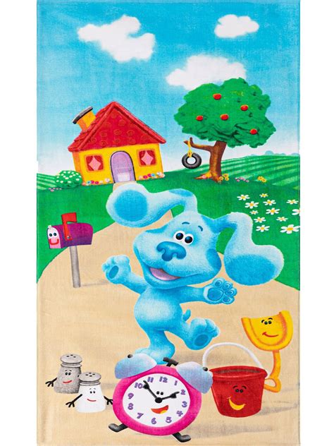 BLUES CLUES Blue's Clues Kids Beach Towel, 28x58 100% Cotton