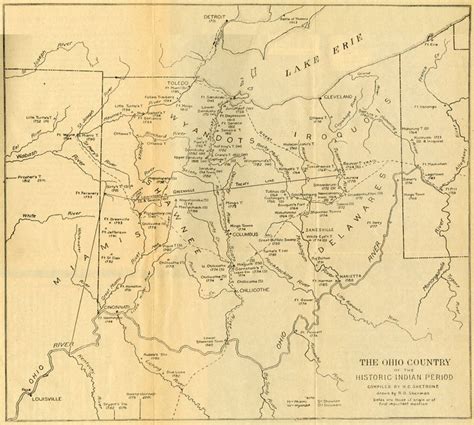 The Indian in Ohio Map | Native Americans in the Midwest | Ohio map ...