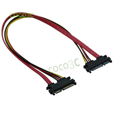 0.5M 2.5" / 3.5" Hard Disk sata port cable 22 Pin SATA male port to 22 ...