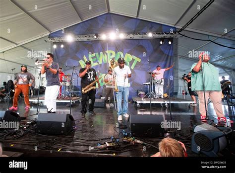 The Soul Rebels perform on the quad stage at the 2023 Newport Jazz ...