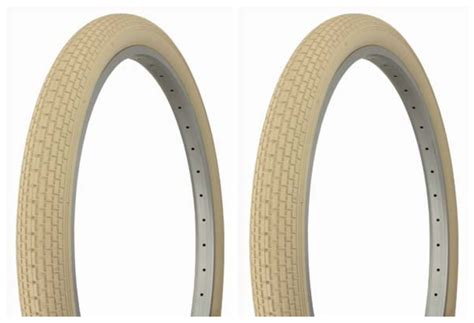 Tire set. 2 Tires. Two Tires Duro 26" x 2.125" Cream/Cream Side Wall HF ...