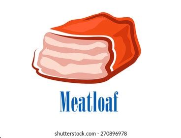 Beef Meatloaf Cartoon Style Isolated On Stock Vector (Royalty Free) 270896978 | Shutterstock