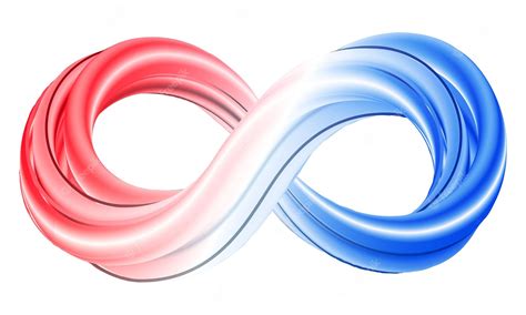 Premium Vector | 3d infinity symbol red and blue infinity icon