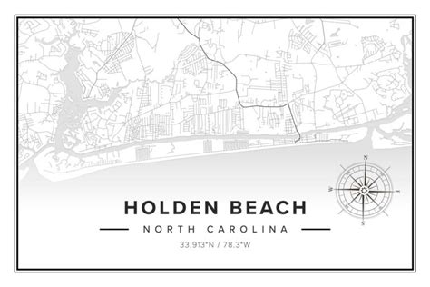 Holden Beach Map - Islands Art & Bookstore