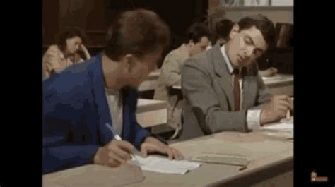 Mr Bean Exams GIF - Mr Bean Exams Cheat - Discover & Share GIFs