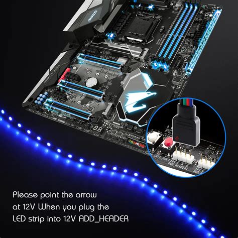 12v 4pin Rgb Motherboard Control Panel Change Colors Led Headers Led Strip Light Add_header 5050 ...