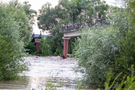 Destruction from nature: A pedestrian bridge collapsed in Ivano-Frankivsk due to bad weather ...