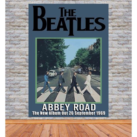 The Beatles Abbey Road Fine Art Poster Picture Framed