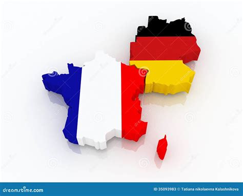 Map Of France And Germany. Stock Photos - Image: 35093983