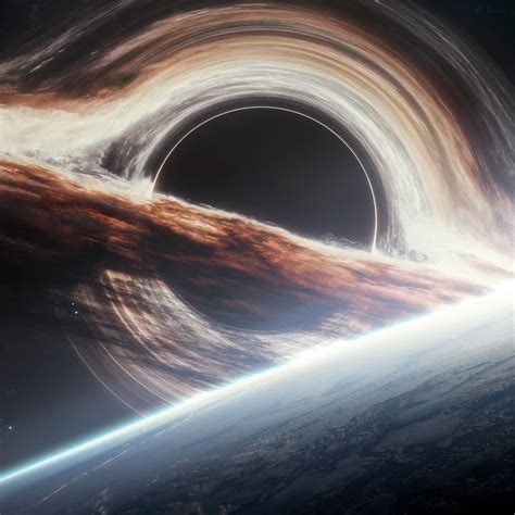 Gargantua black hole Wallpaper 4K, Planet Earth, Cosmos, 5K