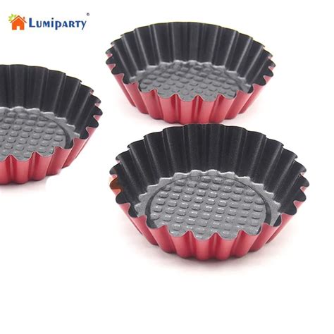 Aliexpress.com : Buy LumiParty 6 Pcs Round Tart Mold Carbon Steel Reusable Nonstick Tart Pan ...