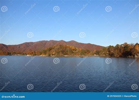 Autumn Scenery of Lake Hibara and Mountains with Autumn Leaves in ...