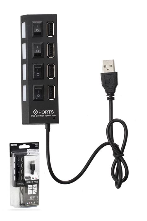 4 Port Usb Hub 2.0 Çoklayıcı Işıklı Çoğaltıcı Switch Fiyat ve ...