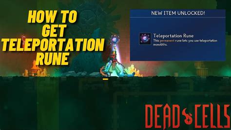 How to get teleportation rune | Dead Cells Tips and Tricks - YouTube