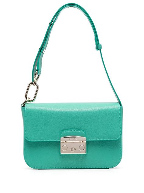 Furla logo-engraved Leather Shoulder Bag - Farfetch