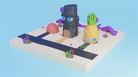 Spongebobs House 3D model - TurboSquid 1918200