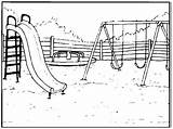 Playground Swings Coloring Pages Sketch Page sketch template