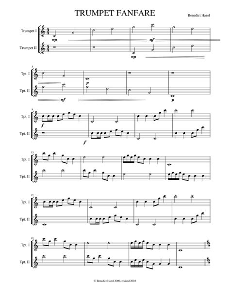 Trumpet Fanfare Sheet music for Trumpet (Brass Duet) | Musescore.com