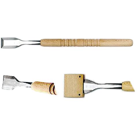 World Cuisine Beechwood, Stainless Steel Set Of 4 Ice Carving Tools W/ Case, Beech Wood Handles ...