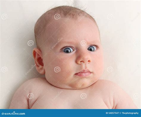 Silly funny big eyed baby stock image. Image of chubby - 54057547