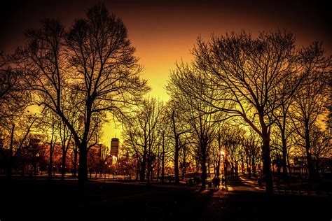 Sunset at Boston Common Photograph by Matthew Nelson - Fine Art America