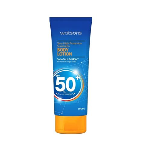 Watsons Very High Protection SunScreen Body Lotion SPF 50+ ingredients (Explained)