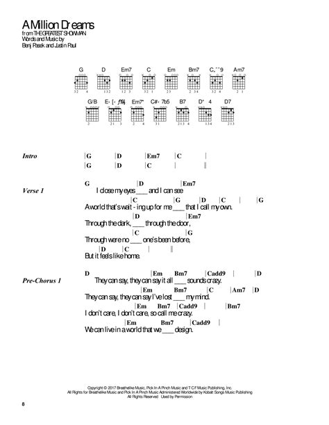 A Million Dreams by Pasek & Paul - Guitar Chords/Lyrics - Guitar Instructor