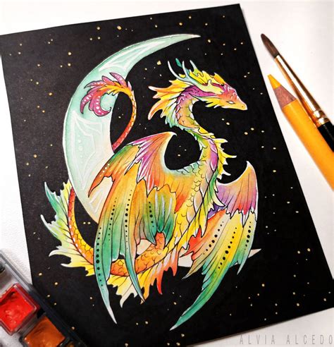 Moon dragon by AlviaAlcedo on DeviantArt