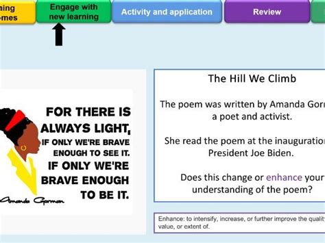 Amanda Gorman - The Hill We Climb - Inauguration Poem | Teaching Resources