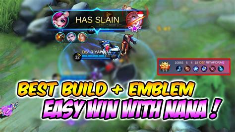 NANA BEST GAMEPLAY🔥🔥🔥 - BEST BUILD + EMBLEM || DORRY * RIYAFORA || DS SQUAD || MOBILE LEGENDS ...