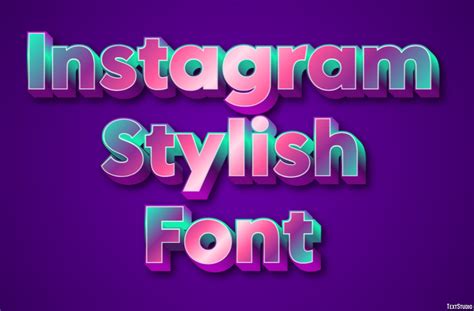 Instagram Stylish Font Text Effect and Logo Design Font