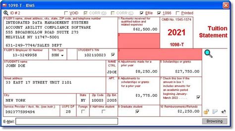 1098-T Software to Create, Print and E-File IRS Form 1098-T | Student ...