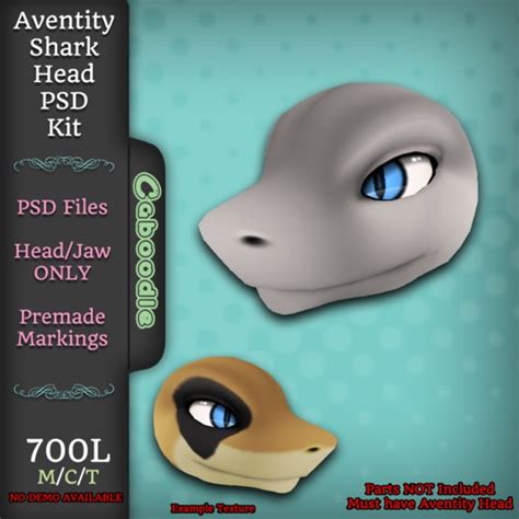 Second Life Marketplace - {C} Aventity Shark Head PSD Kit