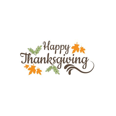 Happy Thanksgiving Calligraphy Text with Illustrated Green Leaves Over White Background, Vector ...