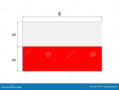 Description of the National Flag of Poland with Dimensions Stock Vector ...