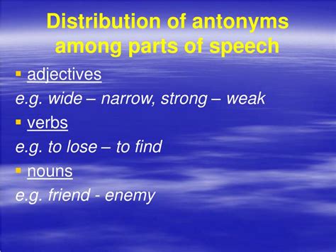 PPT - ANTONYMS PowerPoint Presentation, free download - ID:3478393