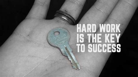 Hard Work Is The Key To Success. Workout Quote To Change Your Life.