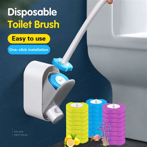 Disposable Toilet Brush with Holder and Refill || Toilet Bowl Cleaner ...