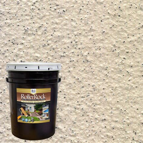 DAICH RollerRock 5 gal. Self-Priming Ivory Exterior Concrete Coating ...