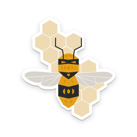 Honey Bee Sticker - Ruff House Print Shop