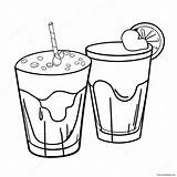 Colorful Drinks Coloring Page 21082 16658 sketch template