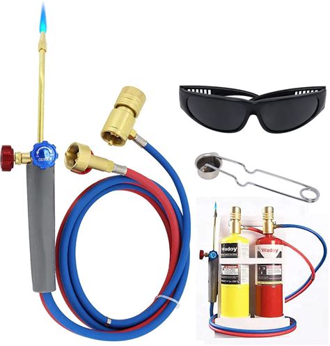 Buy Propane Oxygen Torch Kit Welding Torch with Brazing, Sparker, Protection Glass for Soldering ...