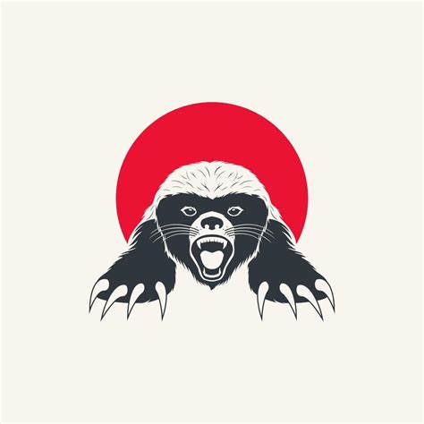 angry honey badger vector logo 17300808 Vector Art at Vecteezy