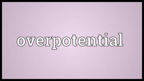 Overpotential Meaning - YouTube