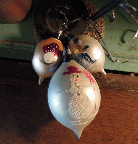 Vintage Glass Christmas Ornament / Poland Snowman Christmas Ornament / Snowman Ornament ...